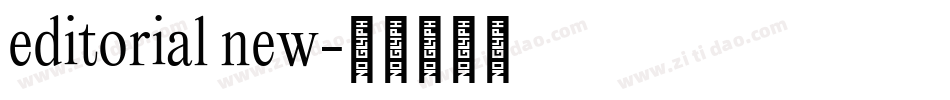 editorial new字体转换